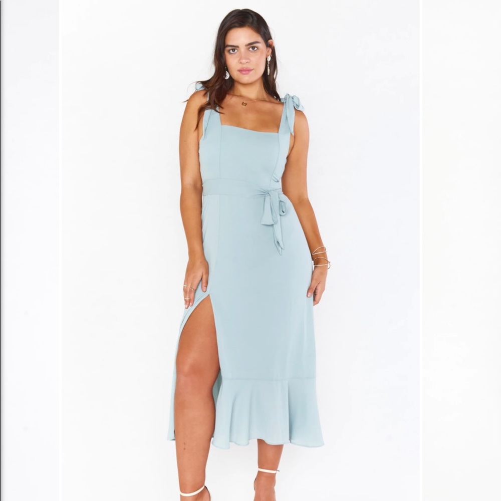 Show Me Your Mumu - Claire Midi Dress ~ Silver Sage Crisp - Bridesmaid Dress